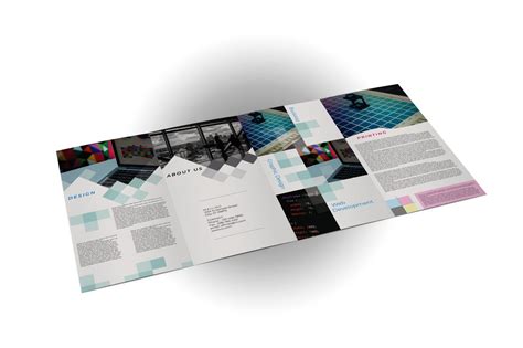 double gate fold brochure template indesign